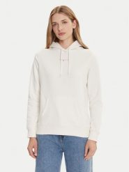 Tommy Jeans Bluza Linear DW0DW21963 Biały Regular Fit. Białe bluzy damskie Tommy Jeans, l, bez wzorów, z bawełny, bez kaptura. Za 299.99 zł.