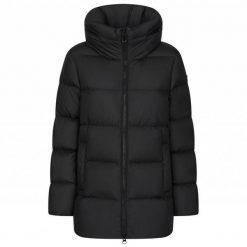 Kurtka GEOX W CAMEI MID JKT Czarny. Czarne kurtki damskie Geox, bez wzorów, z tkaniny, bez kaptura. Za 786.99 zł.