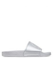 KARL LAGERFELD Klapki Kondo 2.0 KL80908A Srebrny. Szare klapki damskie KARL LAGERFELD, bez wzorów, z tworzywa sztucznego, bez obcasa. Za 219.99 zł.