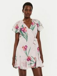 Ted Baker Sukienka koktajlowa 276317 Różowy Regular Fit. Czerwone sukienki damskie Ted Baker, bez wzorów, z syntetyku, wizytowe, bez kołnierzyka, bez ramiączek. Za 559.99 zł.