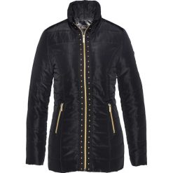 Kurtka pikowana z ćwiekami bonprix czarny. Czarne kurtki damskie bonprix. Za 189.99 zł.