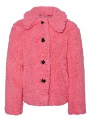 Vero Moda Girl Kożuch Cooper Teddy 10271644 Różowy Regular Fit. Czerwone kurtki i płaszcze dla dziewczynek Vero Moda Girl, bez wzorów, z syntetyku, bez kaptura. Za 179.99 zł.