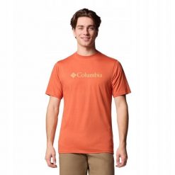 T-shirt Męski Logo Basic. Brązowe koszulki sportowe męskie Columbia, m, bez wzorów, bez kołnierzyka, bez ramiączek, trekkingowe. Za 136.99 zł.