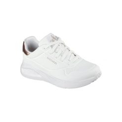 Buty SKECHERS UNO LITE SHIMMER ALONG Biały. Czarne obuwie sportowe damskie Skechers, bez wzorów, z tkaniny, do biegania, Skechers Sport. Za 278.99 zł.