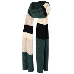 Szalik damski Fashion Stripes. Zielone szaliki i chusty damskie HEAT KEEPER, na zimę, bez wzorów, z materiału, biznesowe. Za 148.10 zł.