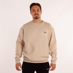 Bluza Vibor-A Cascabel beżowa. Brązowe bluzy męskie VIBORA, m, bez wzorów, z bawełny, bez kaptura, na fitness i siłownię. Za 230.99 zł.