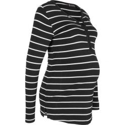 Shirt ciążowy i do karmienia bonprix czarny w paski. T-shirty damskie bonprix. Za 59.99 zł.