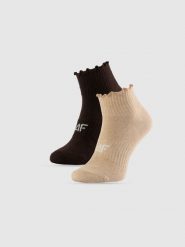 4F Skarpetki krótkie (2-pack) damskie - multikolor 35-38. Skarpety damskie 4f, bez wzorów, prążkowane. Za 49.99 zł.