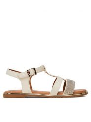 Tommy Hilfiger Sandały T3A2-33780-0371 S Écru. Sandały dziewczęce Tommy Hilfiger, ze skóry, bez zapięcia. Za 219.99 zł.