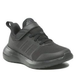 Sneakersy adidas. Czarne półbuty dziewczęce Adidas, bez wzorów, sportowe, bez zapięcia. Za 159.99 zł.