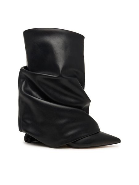 Aldo Botki Kerlon 14403549 Czarny. Czarne botki damskie Aldo, ze skóry, bez obcasa, na szpilce, bez zapięcia. Za 729.99 zł.