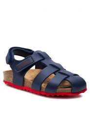 Geox Sandały B Sandal Chalki Boy B452QA 000BC C0735 S Granatowy. Niebieskie sandały chłopięce Geox, ze skóry, bez zapięcia. Za 139.99 zł.