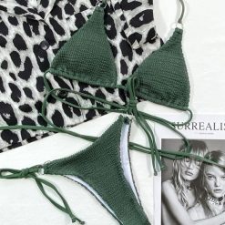 Bikini wiązane z kółeczkami plażowe regulowane Yablena. Czarne bikini damskie Intica, m, bez wzorów. Za 149.00 zł.