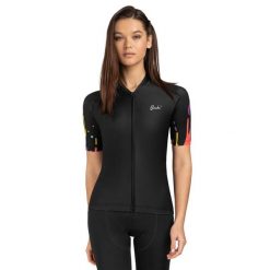 Damska koszulka rowerowa z krótkim rękawem Kolarstwo Siroko M2 Aquarelle. Czarne koszulki sportowe damskie SIROKO, m, bez wzorów, z elastanu, bez kołnierzyka, bez ramiączek, rowerowe. W wyprzedaży za 248.75 zł.