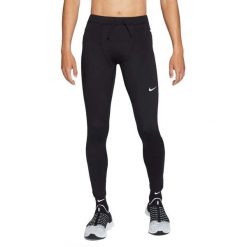 Spodnie treningowe męskie Nike Drifit Challenger. Czarne legginsy sportowe męskie Nike, m, bez wzorów, do biegania. Za 387.00 zł.