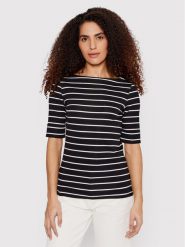 Lauren Ralph Lauren Bluzka 200701085001 Czarny Slim Fit. Czarne bluzki damskie Lauren Ralph Lauren, xl, bez wzorów, z bawełny, bez kołnierzyka, bez ramiączek. Za 329.99 zł.