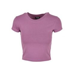 Koszulka damska Urban Classics stretch cropped (Duże rozmiary). Fioletowe t-shirty damskie Urban Classics, bez wzorów, bez kołnierzyka. Za 91.50 zł.