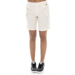 Szorty z bawełna z kieszenie na co dzień. Szare szorty damskie LEONE 1947 APPAREL, bez wzorów, z bawełny. W wyprzedaży za 112.15 zł.