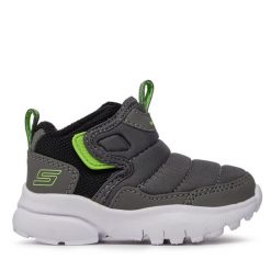 Sneakersy Skechers. Szare półbuty chłopięce Skechers, bez wzorów, bez zapięcia. Za 149.99 zł.