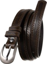4U Cavaldi Skórzany wąski pasek damski skóra czarny Cavaldi 110 cm. Czarne paski damskie 4U Cavaldi, bez wzorów, ze skóry. Za 9.96 zł.