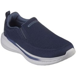 Buty sportowe męskie Skechers Slade Royce. Niebieskie buty sportowe męskie Skechers, bez zapięcia, na fitness i siłownię. Za 490.00 zł.