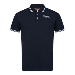 Polo Lonsdale Eastleigh. Niebieskie koszulki polo męskie Lonsdale, m, bez wzorów, bez ramiączek. Za 181.50 zł.