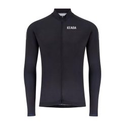 Damska koszulka kolarska z długim rękawem – Czarna. Czarne bluzy sportowe damskie KEADA SPORTS, bez wzorów, rowerowe. Za 332.00 zł.