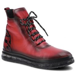 Czerwone Botki Artiker Damskie Stylowe Obuwie. Czerwone botki damskie Artiker, na jesień, ze skóry, eleganckie, bez obcasa, na obcasie, bez zapięcia. Za 279.00 zł.