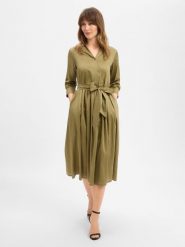 Ambiance Sukienka z bluzką Kobiety Bawełna zielony, 40. Zielone bluzki damskie Ambiance, bez wzorów, z bawełny, bez kołnierzyka, bez ramiączek. Za 99.95 zł.