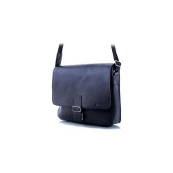 Męska torba na ramię ze skóry naturalnej baleine s1 czarna. Torby na laptopa męskie marki Baleine. Za 199.90 zł.
