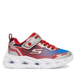 Sneakersy Skechers. Czerwone trampki i tenisówki chłopięce Skechers, bez wzorów, bez zapięcia. Za 199.99 zł.