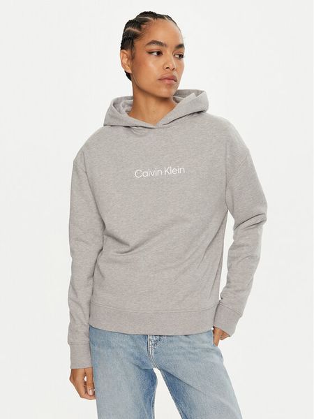 Calvin Klein Bluza Hero Logo K20K205449 Szary Relaxed Fit. Szare bluzy damskie Calvin Klein, xl, bez wzorów, z bawełny, bez kaptura. Za 279.99 zł.