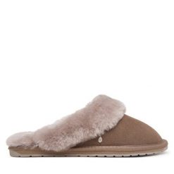 Kapcie EMU Australia. Brązowe kapcie damskie Emu Australia, bez wzorów. Za 344.99 zł.