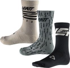 Skarpety rowerowe LEATT Socks MTB (3 pary). Brązowe skarpety męskie LEATT, bez wzorów. Za 279.00 zł.