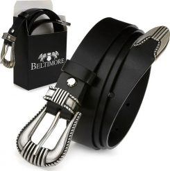 Beltimore Skórzany pasek damski podkowa kowbojski BELTIMORE D61. Paski damskie Beltimore, bez wzorów. Za 60.49 zł.