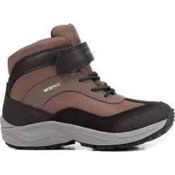 Botki zimowe "New Alaska" w kolorze brązowo-czarnym. Brązowe buty zimowe chłopięce marki Geox Kids, z gumy. W wyprzedaży za 185.95 zł.