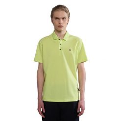 Koszulka polo męska Napapijri Ealis. Żółte koszulki polo męskie Napapijri, m, bez wzorów, bez ramiączek. Za 179.99 zł.