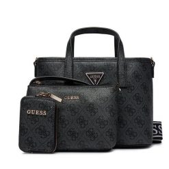Torebka Guess. Czarne torebki do ręki damskie Guess, z aplikacjami, klasyczne, bez dodatków. Za 544.99 zł.