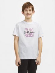 Jack & Jones Junior T-Shirt Lafayette 12253973 Biały Standard Fit. Białe t-shirty dla chłopców Jack & Jones Junior, bez wzorów, z bawełny, bez ramiączek. Za 49.99 zł.