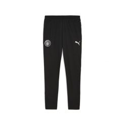 Męskie spodnie treningowe Manchester City PUMA. Czarne spodnie sportowe męskie Puma, l, bez wzorów, do biegania. Za 329.00 zł.