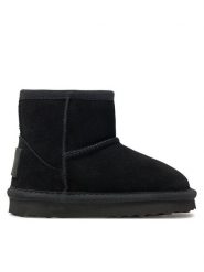 Mjuka Śniegowce Yukon NYUKO201Q Czarny. Czarne buty zimowe dziewczęce Mjuka, ze skóry, bez zapięcia. Za 249.99 zł.
