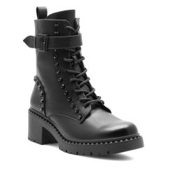 Trzewiki Jenny Fairy. Czarne botki damskie Jenny Fairy, bez obcasa, na słupku, bez zapięcia. Za 179.99 zł.