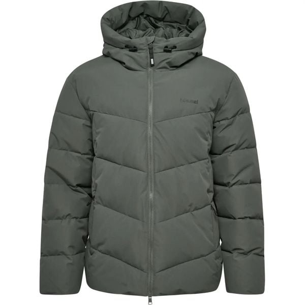 Kurtka puchowa Hummel. Szare kurtki męskie Hummel, l, bez wzorów, z puchu, bez kaptura. Za 439.50 zł.