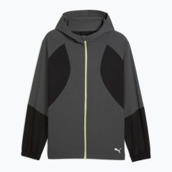Kurtka do biegania męska PUMA Run Ultraweave Hooded. Szare kurtki męskie Puma, m, bez wzorów, sportowe, bez kaptura. Za 309.99 zł.