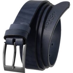 Pasek męski Rovicky Wąski PLW-R-1 granat. Szare paski damskie ROVICKY, bez wzorów, ze skóry, eleganckie. Za 39.99 zł.