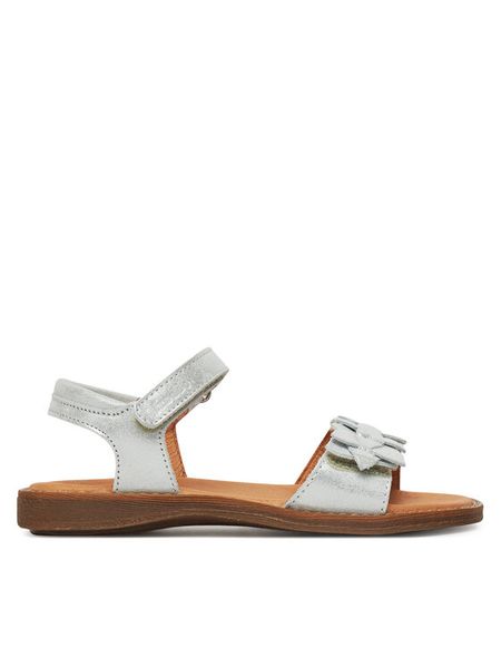 Froddo Sandały Lore Flowers G3150251-26 S Srebrny. Szare sandały dziewczęce Froddo, z nubiku, bez zapięcia. Za 319.99 zł.