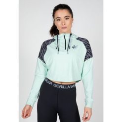 Zion Cropped Bluza z kapturem - Zielony. Zielone bluzy damskie GORILLA WEAR, na zimę, bez wzorów, z kapturem. Za 255.50 zł.