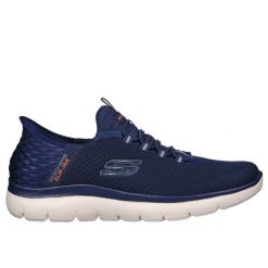 Obuwie treningowe Mężczyzna Skechers Summits High Range granatowy. Niebieskie buty sportowe męskie Skechers, z materiału, bez zapięcia, trekkingowe. Za 329.99 zł.