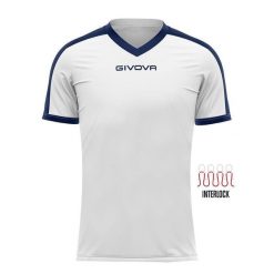 Koszulka piłkarska dla dorosłych Givova Revolution Interlock. Białe koszulki sportowe męskie Givova, xl, bez wzorów, bez kołnierzyka, bez ramiączek, do piłki nożnej. Za 64.35 zł.