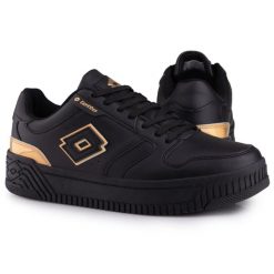 Buty damskie sportowe klasyczne SCOPI GC. Czarne obuwie sportowe damskie Lotto, bez wzorów, z materiału, trekkingowe. Za 176.87 zł.